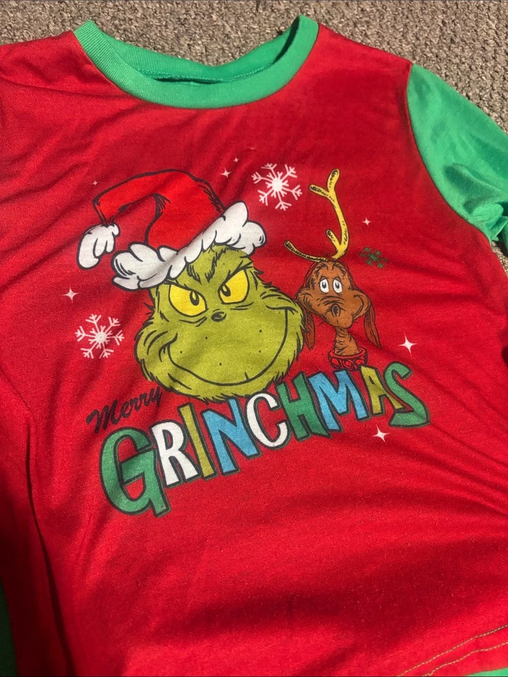 Kids Merry Grinchmas Pajama Set